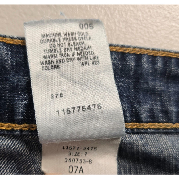 Levi's Jeans Junior's 7 Blue Super Low Button Fly Flare Medium Wash - Picture 5 of 16